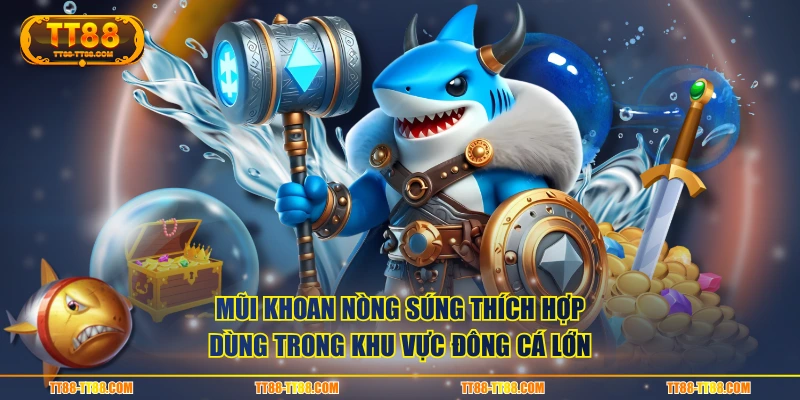 Mũi khoan nòng súng thích hợp dùng trong khu vực đông cá lớn